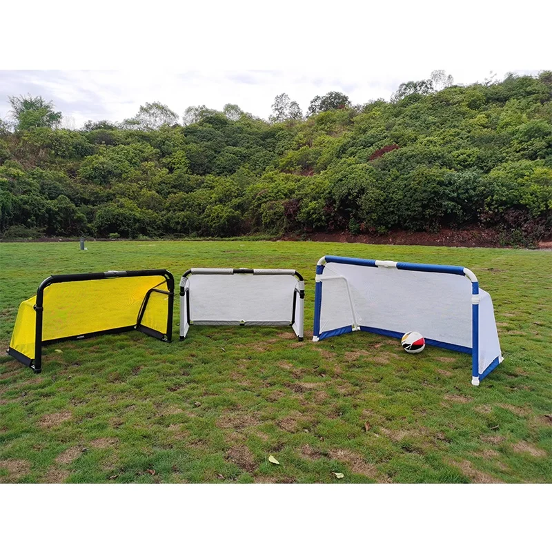 High School Aluminum 1.5M Full Size Folding Portable Soccer Goal Post Nets Lights For Football Playground