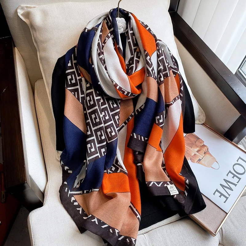 Luxury Brand Summer Scarfs for Women Stylish From Turkey Muslim Women Head Wraps and Ladies Shawls Hijabs Foularb