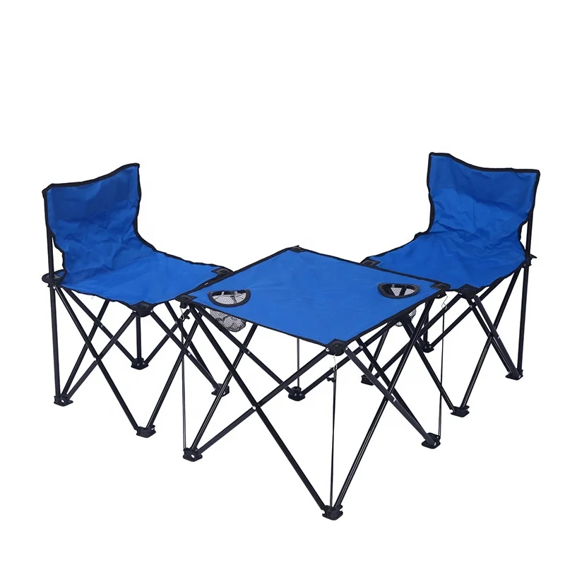 Polar Everest Outdoor Furniture Canvas Folding Foldable Camping Tables and Chairs Set Kit Portable for Car Beach Picnic Fish
