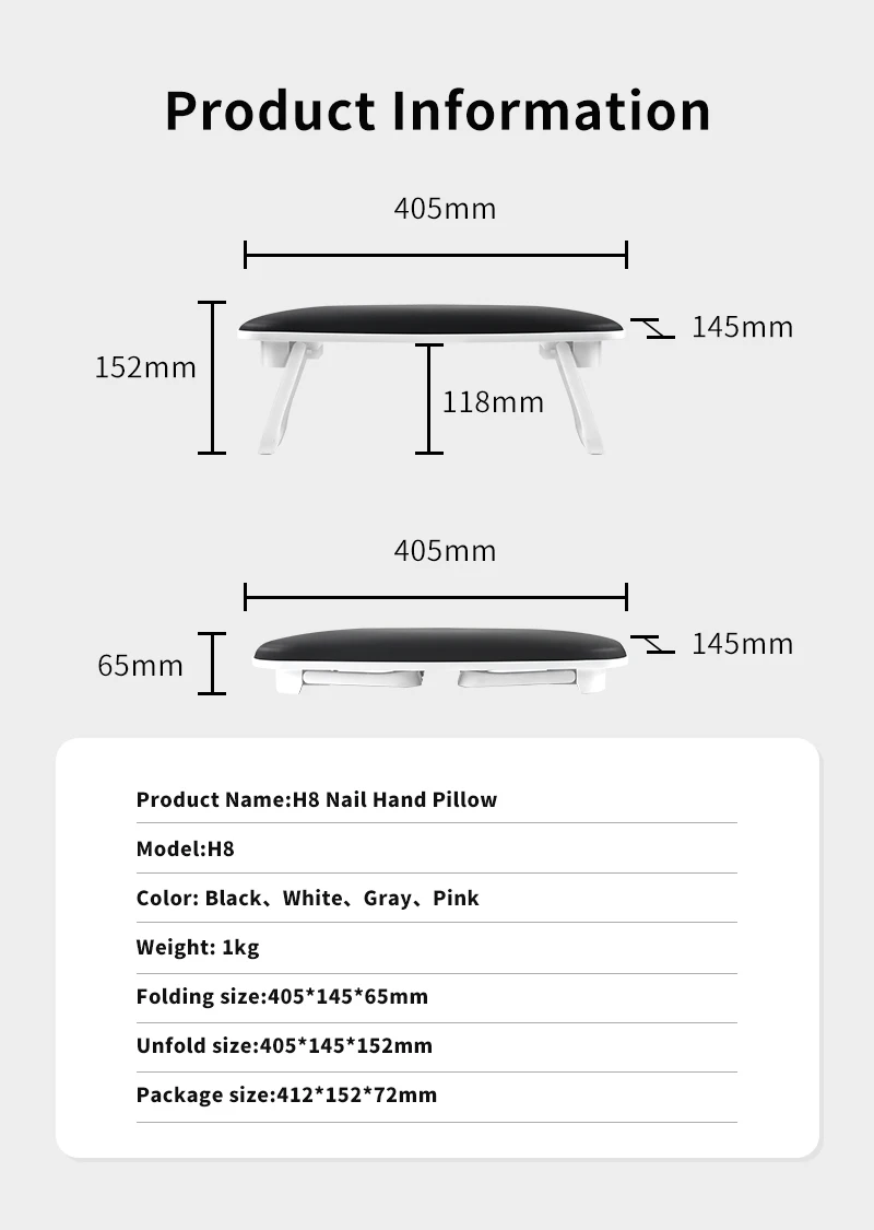 Professional Multifunctional Nail Arm Rest Cushion Table Desk Station Microfiber Leather Manicure Hand Pillow