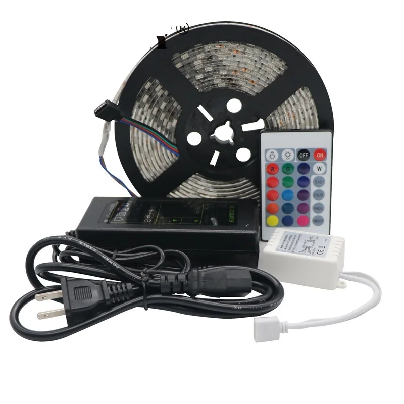 DC 12V 54LEDs/M Infrared 24 Keys Flexible RGB Smart LED Strip Light Kit 5M Blister Holiday Atmoshpere LED Light Decoration Home
