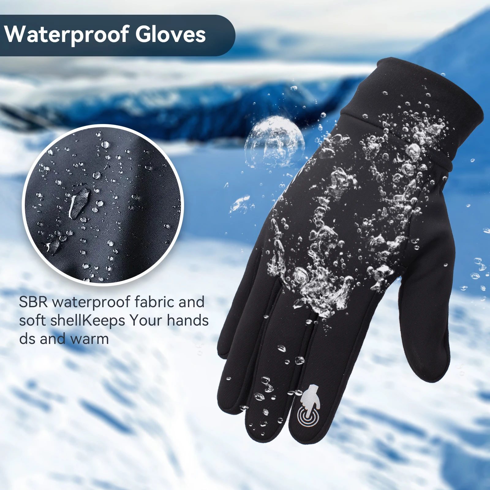 Amazon hot sales winter outdoor sport gloves Touch Screen thermal cycling running winter gloves