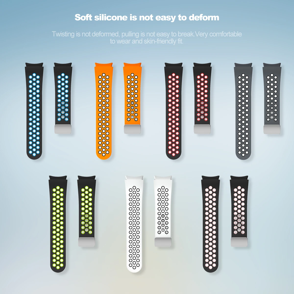 Magnetic Strap For Samsung Galaxy Watch 6 4 classic 47 43 46mm D-Buckle Bracelet for Galaxy watch 5pro 45 40 44mm Silicone Band