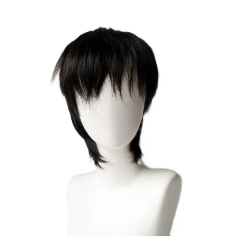 Wig Female Mullet Fish Head Warrior Head Wolf Tail Bangs Short Straight Anime COS Wig Full Hair