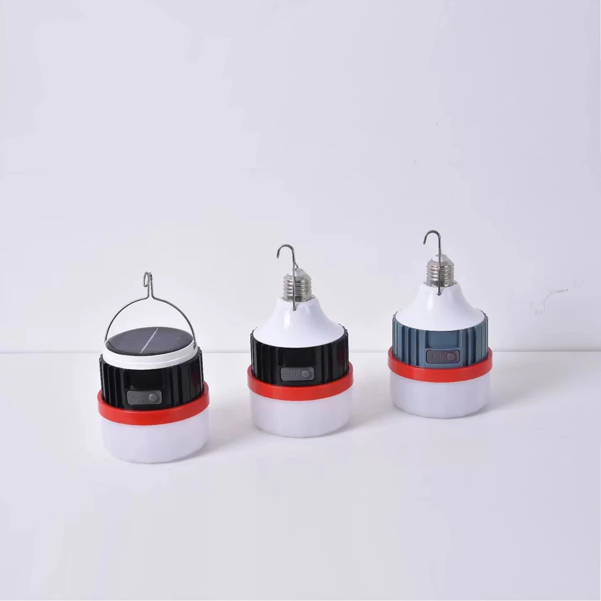 Portable Waterproof Camping Tent Rechargeable Li ion Battery Emergency Lamp LED Outdoor Light Solar Charging Lamp