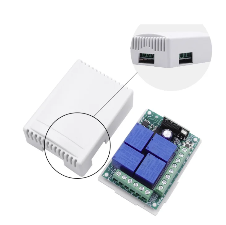 4CH relay Receiver Module With 4 channel RF Remote 433 Mhz Transmitter Universal Wireless Remote Control Switch  DC12V