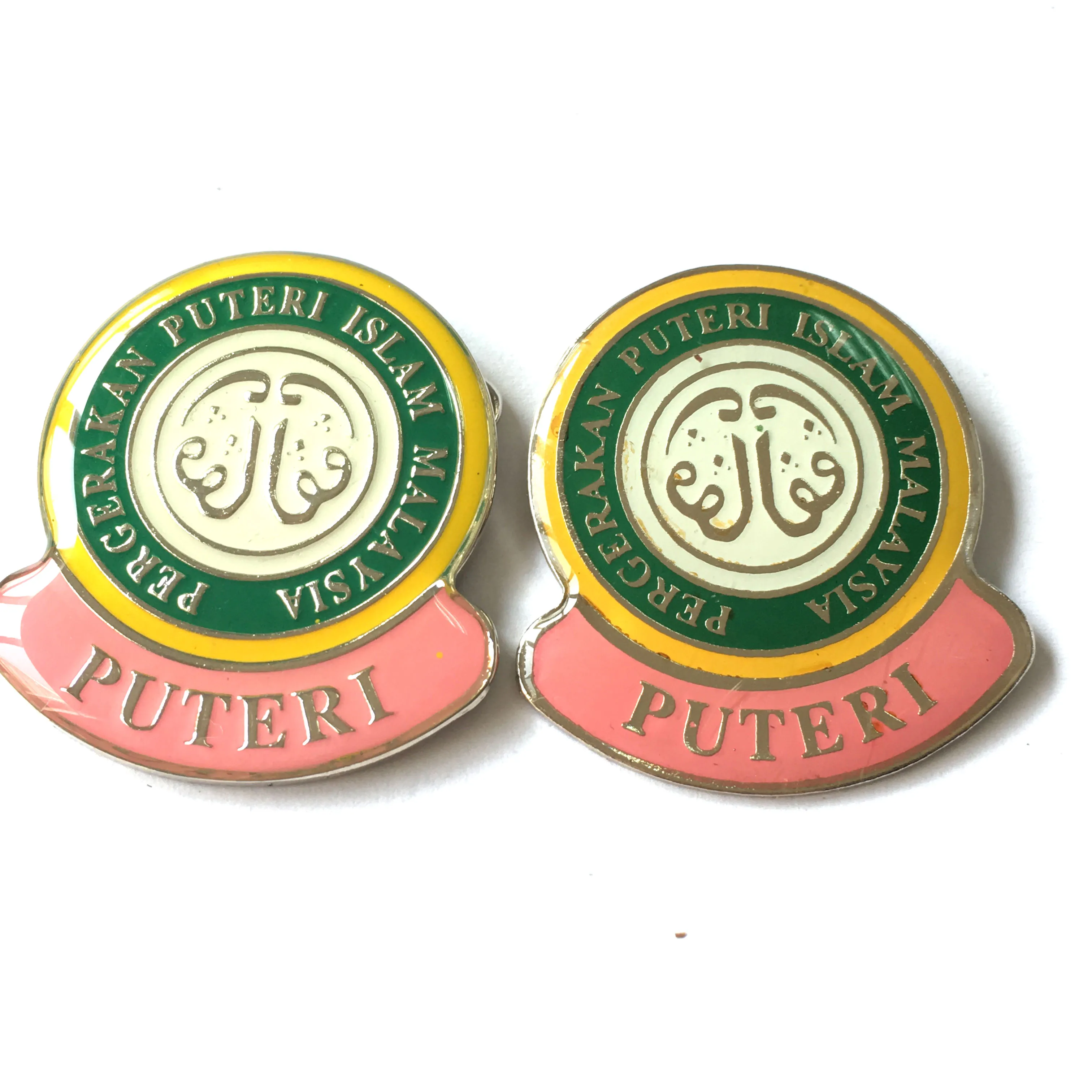eco friendly Malaysia country shield printed epoxy resin lapel badge pins