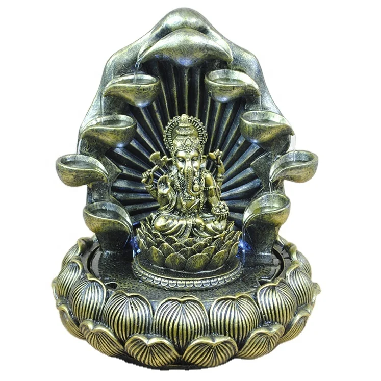 lord ganesh statue indoor water fountain hindu religious items