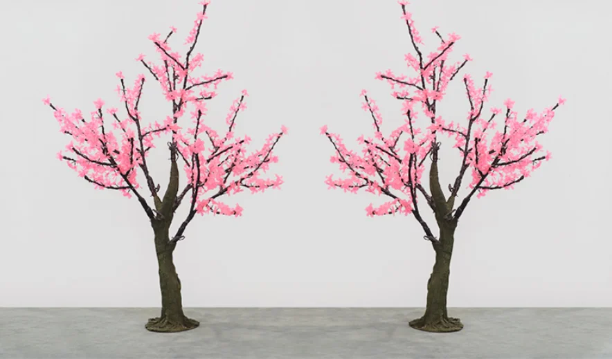 2.2m leds Outdoor Artificial LED Cherry Blossom Christmas decoration white simulation trunk led tree light