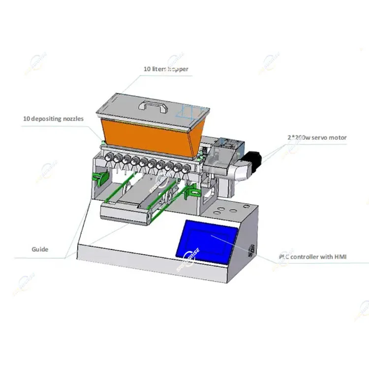 Automatic Desktop Gummy Jelly Hard Candy Chocolate Making Depositing Machine