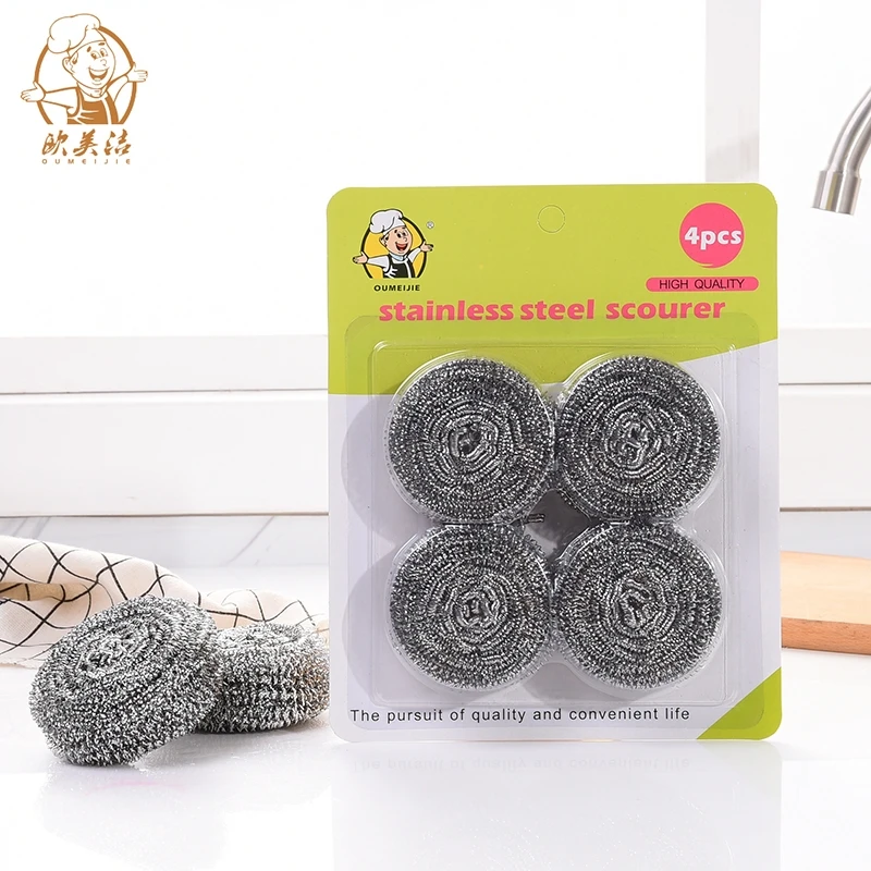 Wholesale price cheap scrubber pads and steel wool scrubbers for kitchen pots and pans stainless steel wire balls