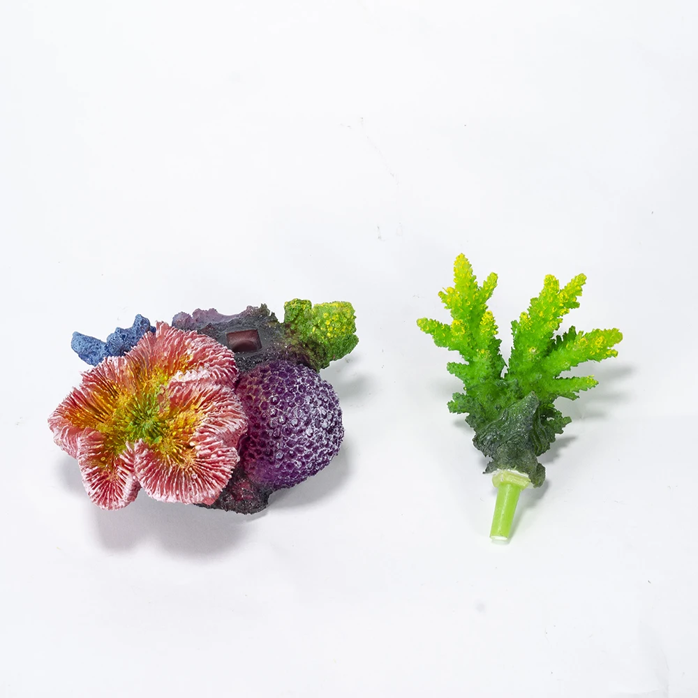 5.51 inch pink artificial corals Aquarium decoration polyresin corals and reef 40cm 30cm tank