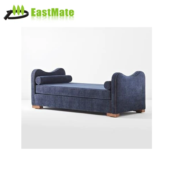 Factory direct Wooden Frame bench with bolster pillows bed end stools