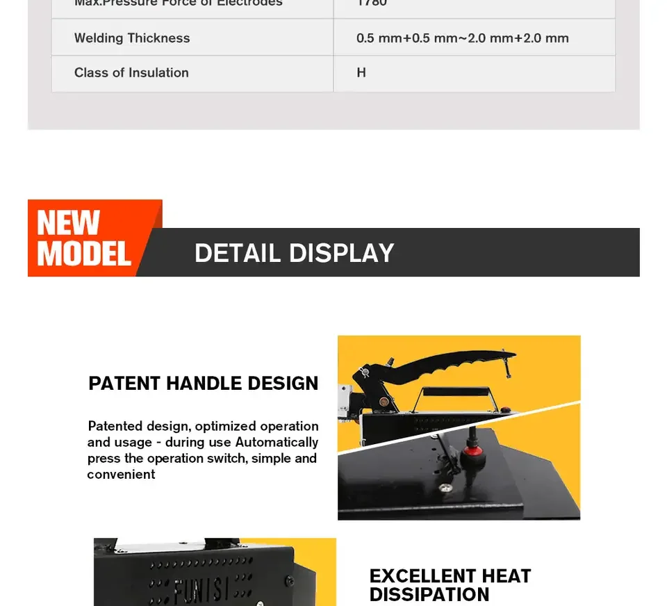 portable resistance spot welder for double-faced metal spot welding