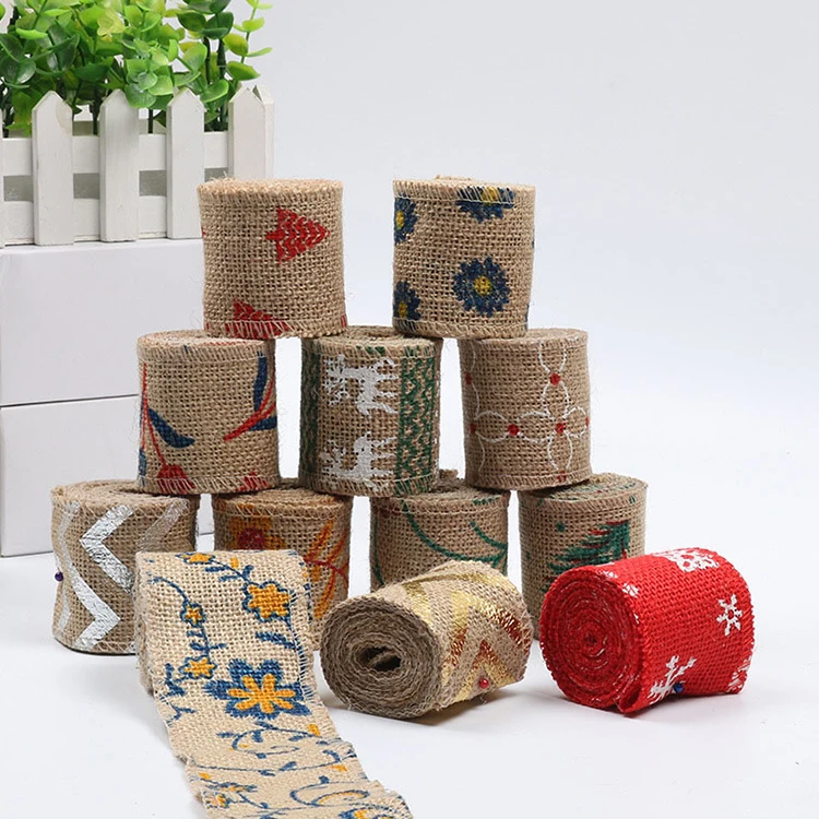 EAGLEGIFTS Merry Christmas Decor Deer Printed Gift Ribbons Roll Sets 4 Inch Wide Christmas Wired Edge Ribbon