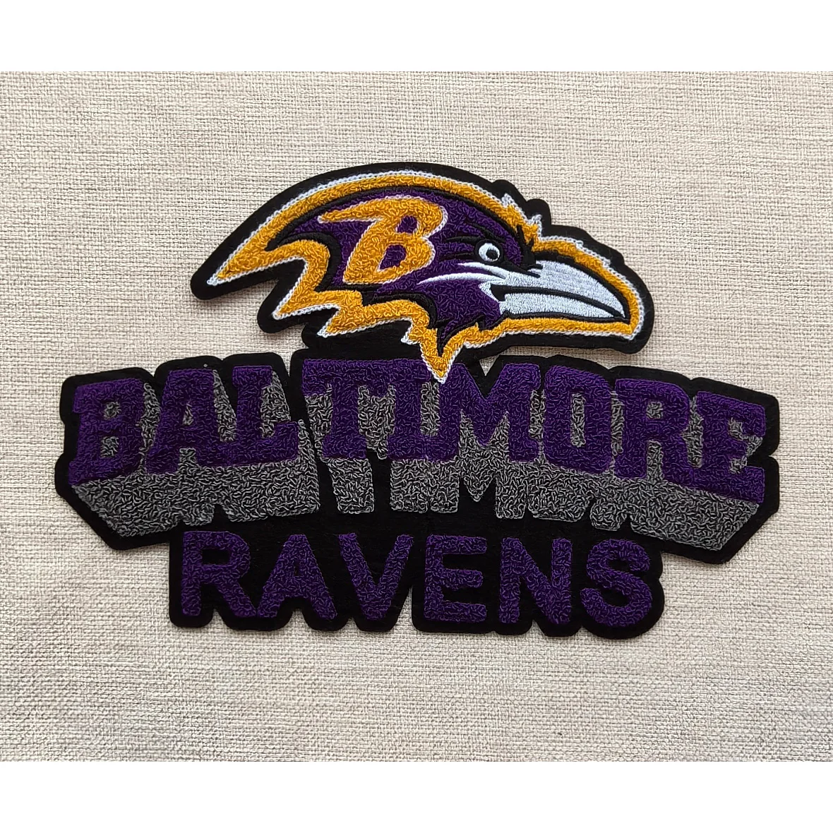 Wholesale Woven Custom design towel chenille letter embroidered eagle patch iron on embroidery patches for clothing