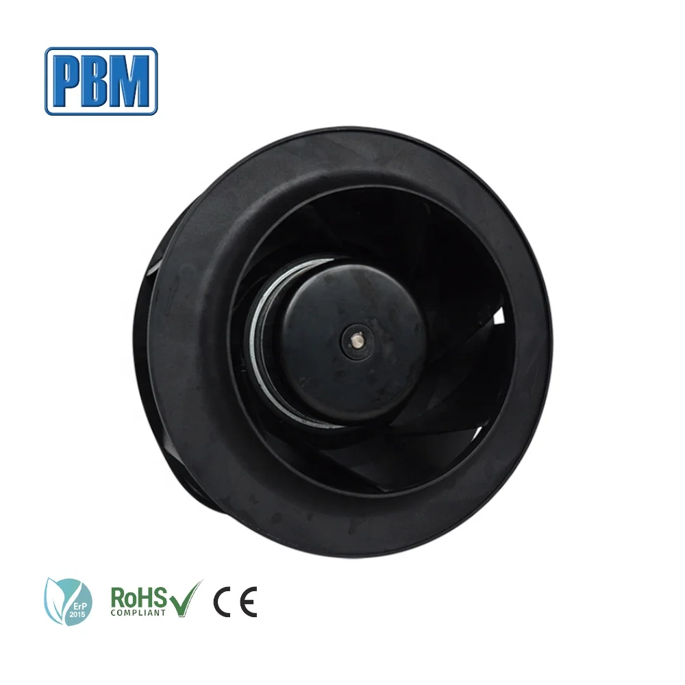 190mm DC 24V EC Motor Ceiling Centrifugal Fan with Plastic Backward Impeller