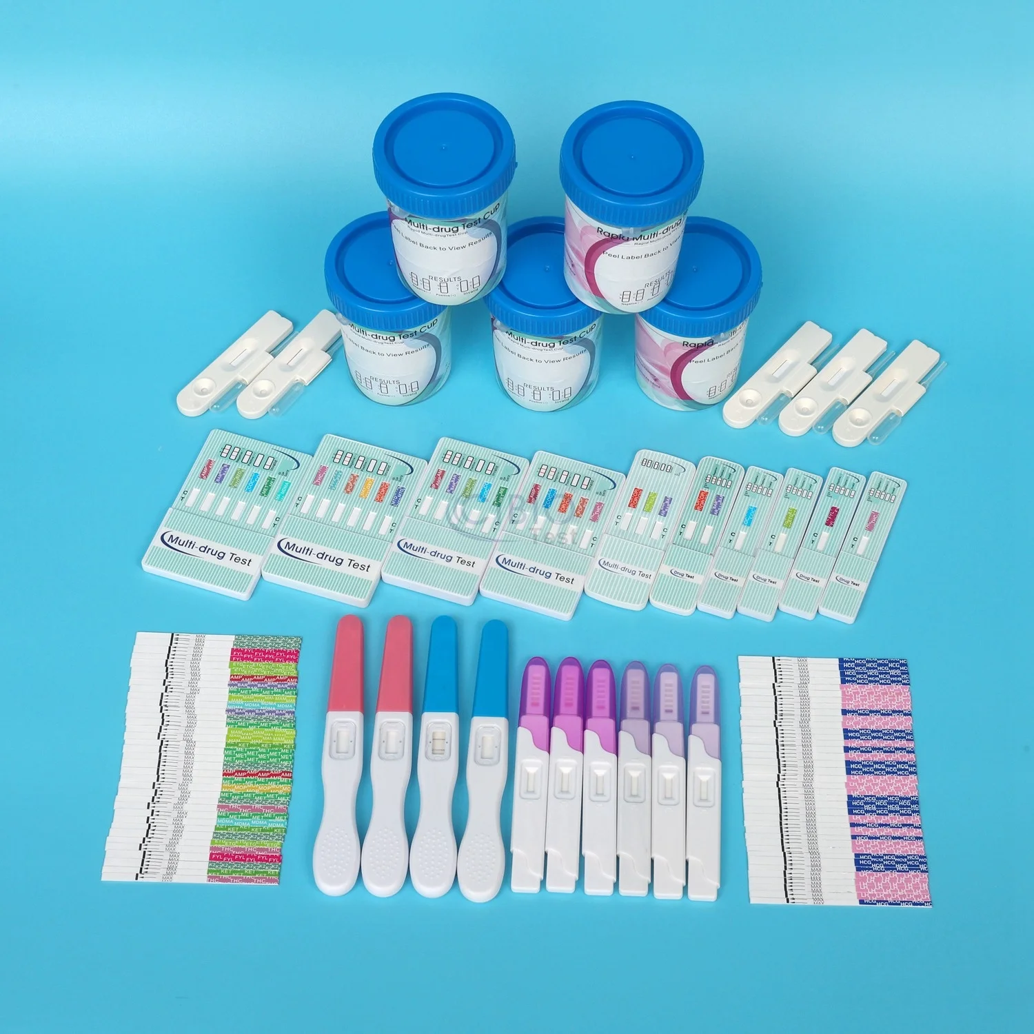 CE clia waived approved AMP BZO Thc Mtd Bzo Tca Rapid Urine Test Strip DOA Drugtest kits