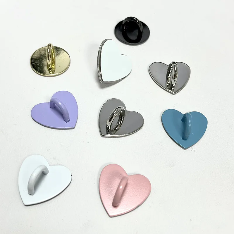 Heart Shape Towing Hook Keychain Heart Snap Hanger Adhesive Phone Charm Hook Charm Clasps Hooks for Phone Case