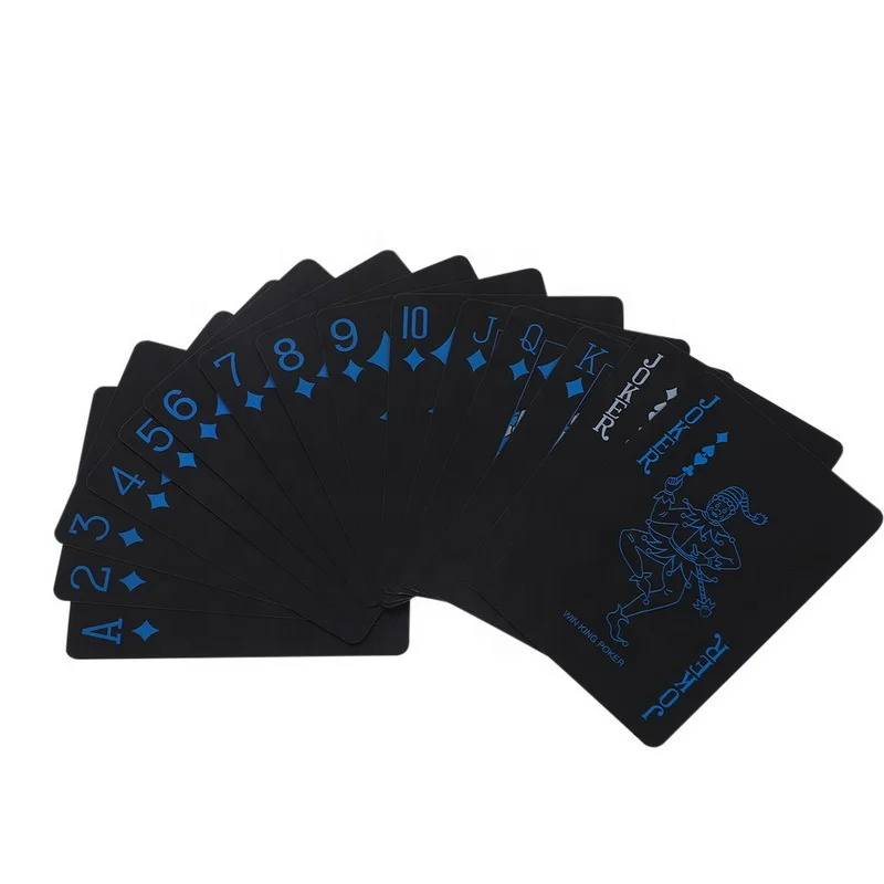 Waterproof Plastic Playing Cards Set Black Color Poker Card Sets Classic Magic Tricks Tool Poker Games