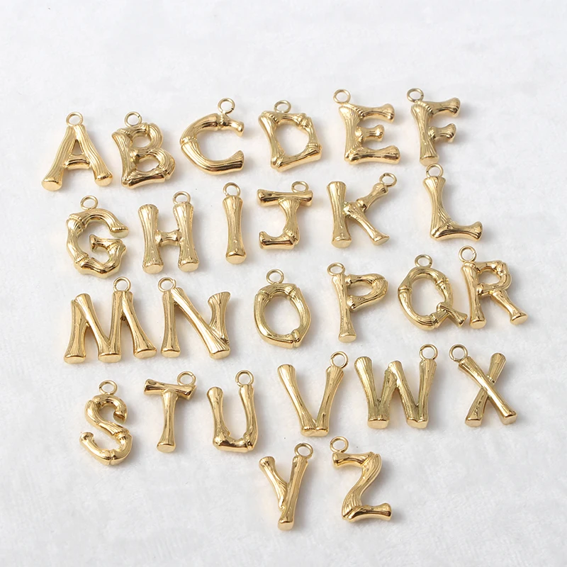 Hot Products 18K Gold Plated Stainless Steel Jewelry Waterproof Necklace Alphabet Letter Initial Pendant