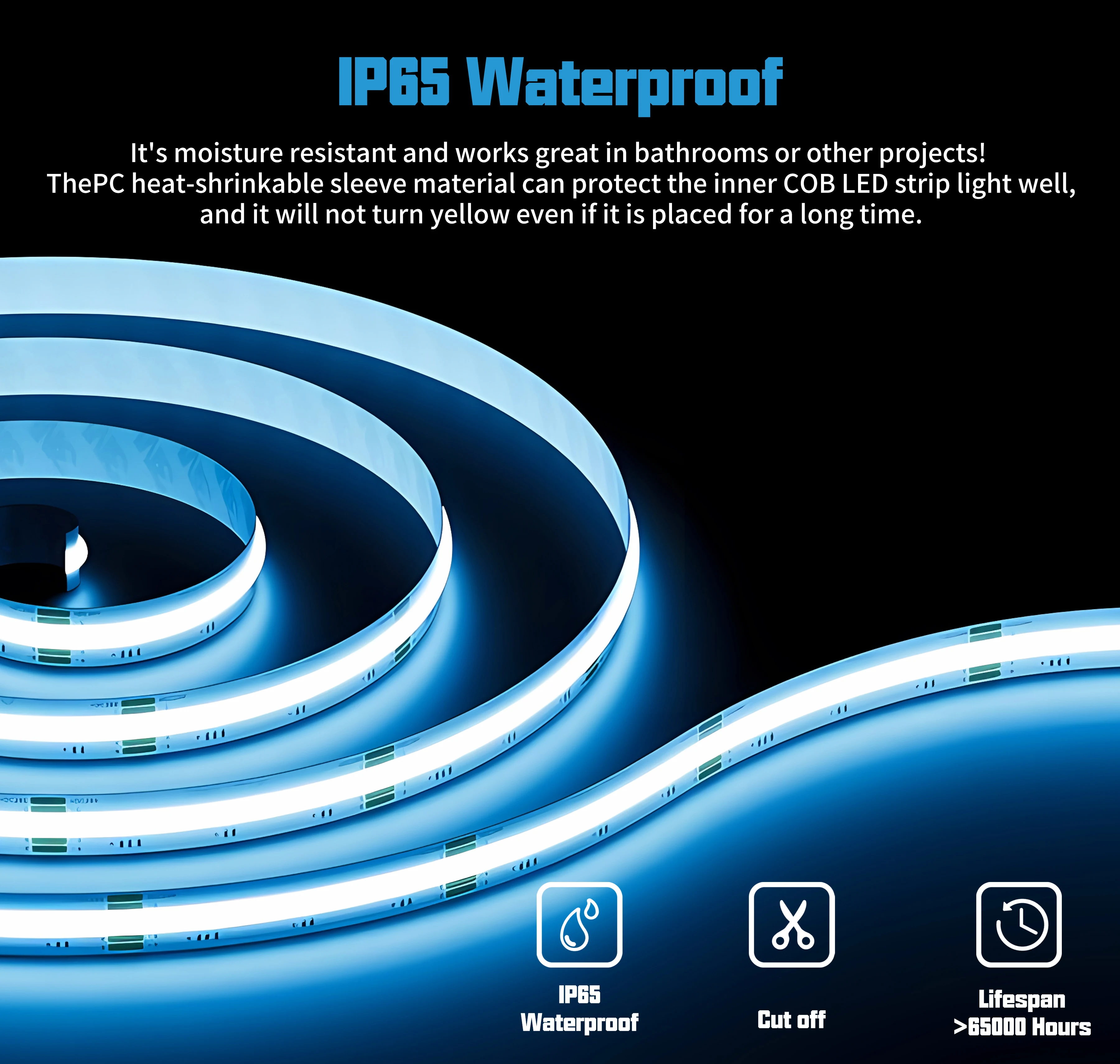 High Brightness Flexibility Rgb Cob Led Strip Light 10-14W 576Leds/M Flexible 12V 24V Rgb 8mm 10mm Cob Led Strip