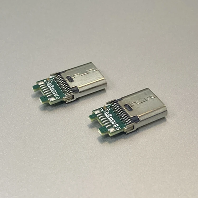 Factory manufacturer usb type c 3.1 female connector 24 pin with pcb 17 solder pads for extension cable