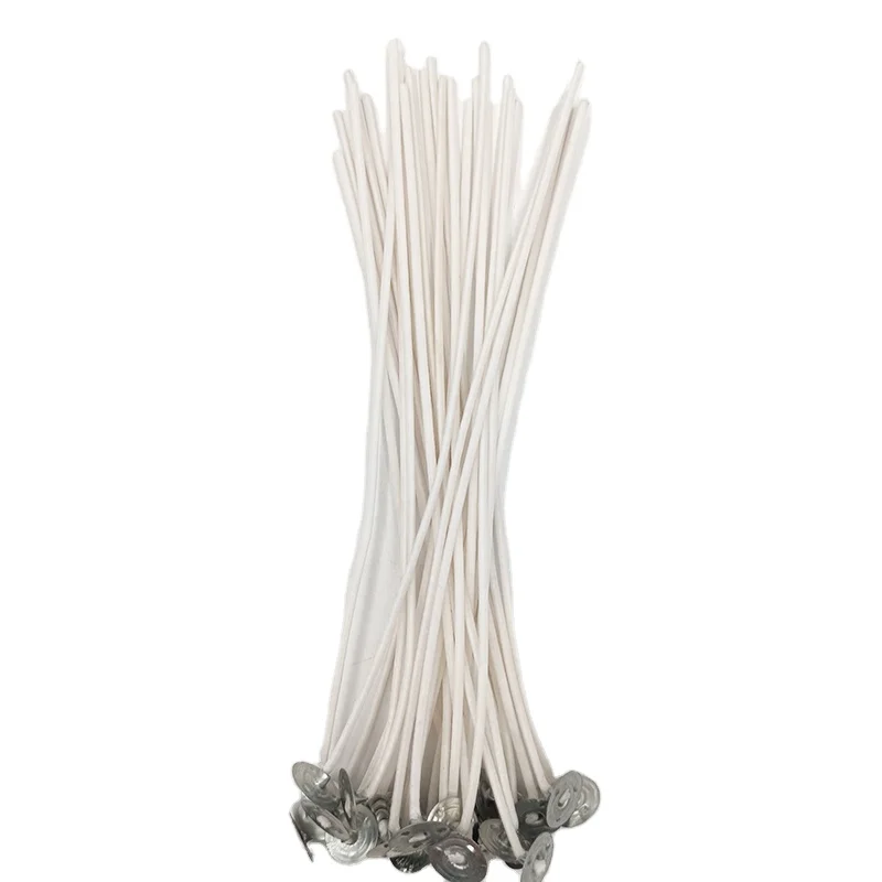 Organic Cotton Wicks Braided With Thin Paper Threads Wholesale 10cm Cotton Wick For Aromatherapy Candle Making