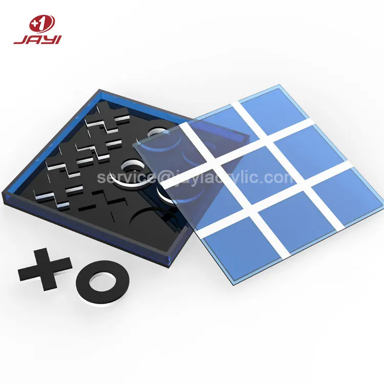 JAYI Factory Custom Acrylic XO Game Decoration Crystal Chessboard Tic Tac