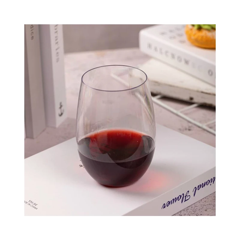 2024 New Products 24 Pieces/Box Banquet Disposable 12oz Transparent Whiskey Wine Glass Pet Plastic Glass