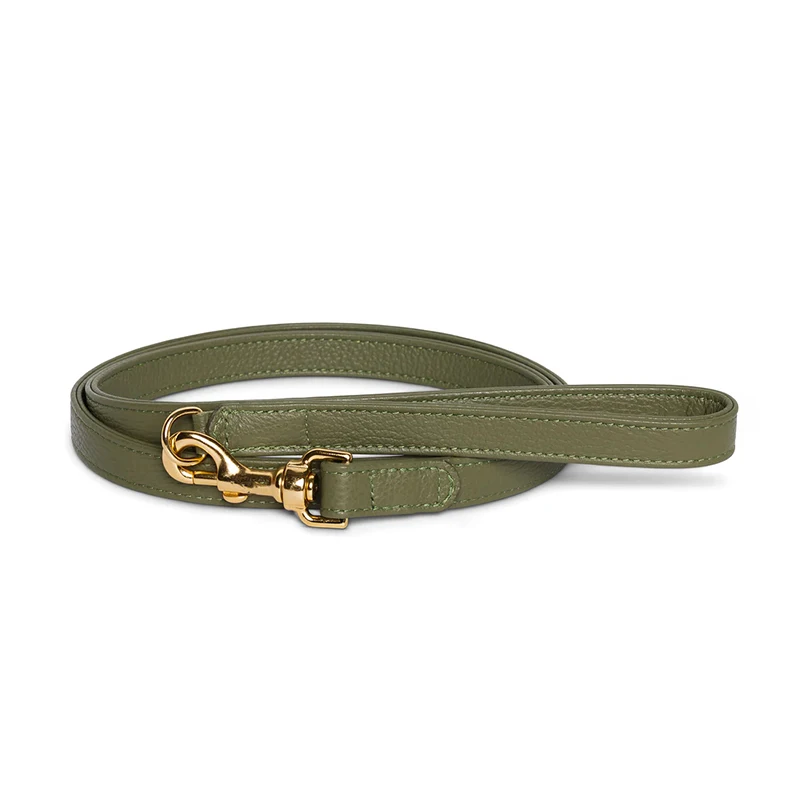 Multifunctional Outdoor Walking Dog Hands-free Leash Cowhide Leather Pet Lead Dog Training Leashes