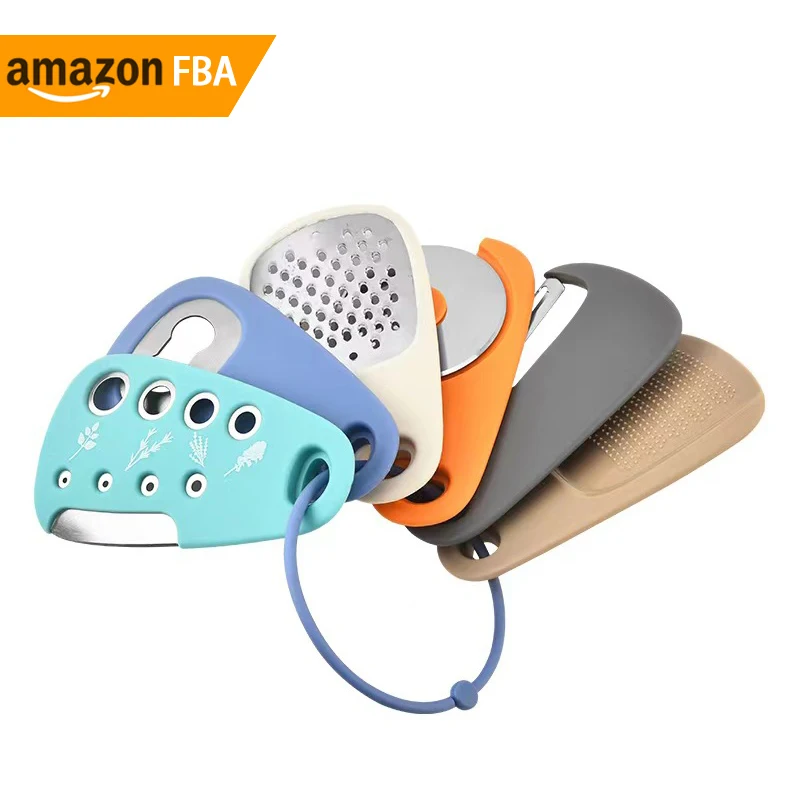 Kitchen Tools & Gadgets 2024 New Products Peeler Set 6 in 1 Black Metal Stainless Steel Fruit & Vegetable Tools Space Saving