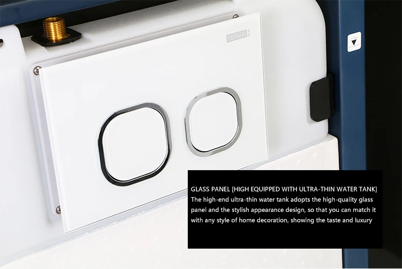 Bathroom household wall-mounted wall-mounted embedded toilet hidden water tank square toilet