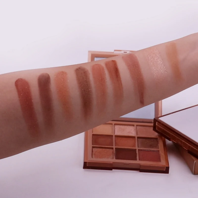 OEM/ODM матовый мерцающий телесный девять цветов Тени для век пластиковая упаковка с высоким пигментом палитра теней частная этикетка