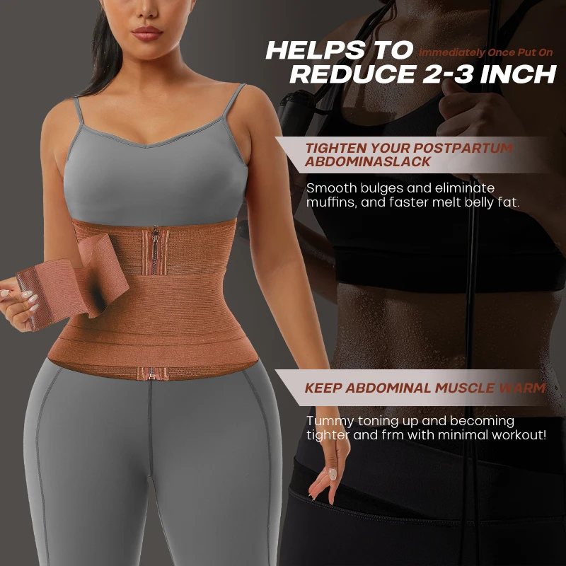 Custom Logo Waist Trainer High Waist Women Tummy Control Wrap Sport Corset Belt Exercise Slimming Shaper Belt