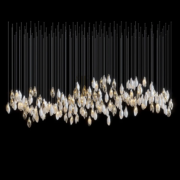 Modern Design Custom Indoor Decoration Fixture Hotel Hall Lobby LED Chandelier Lamp