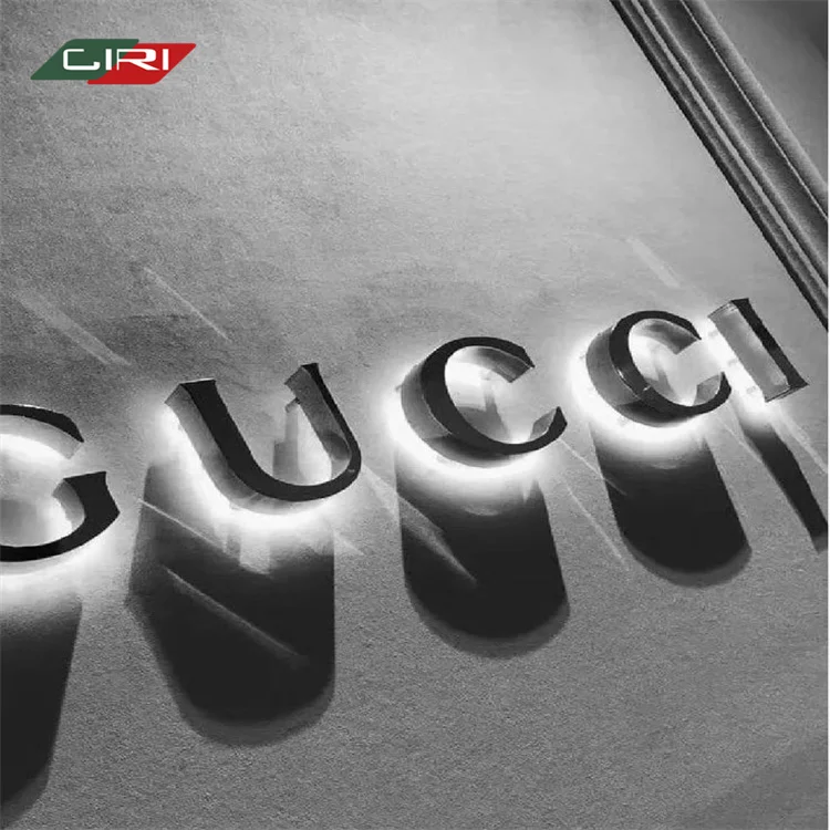 CIRI Modern Design Outdoor Led Storefront Sign 3D Frontlit Letter Advertising Name Board For Shop