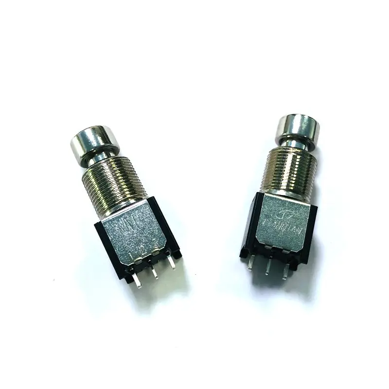 Original  SF12N  SPDT/DPDT  3 solder lug Pin sliver color Metal shaft momentary foot Switch for guitar effects