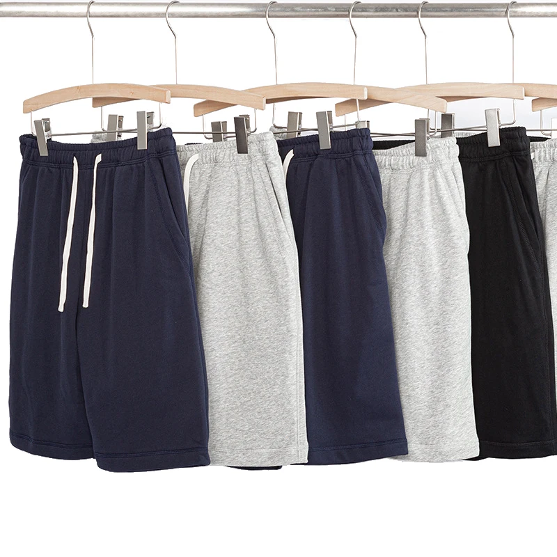 Wholesale High Quality Elastic Drawstring Waist Breathable Street Wear 100% Cotton Shorts Mens