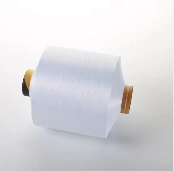 Пряжа из 100% полиэстера 150d/48F оптическая белая для вязания эластичная лента окрашенный узор ткачество