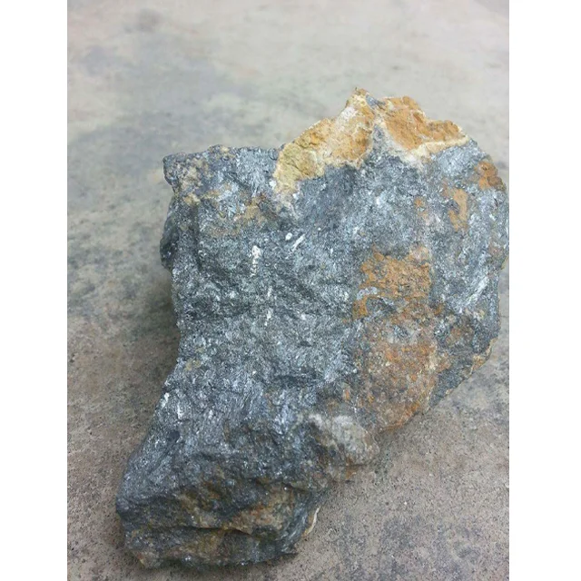 Original Natural Raw Ore Unique Antimony Ingot White Color Lump With Clear Quartz Crystal Mineral Specimen