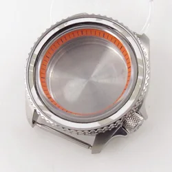 Crown at 3.8 SKX Mod 42mm Watch Case 200M Waterproof Diving Case Part for Wristwatch Orange Chapter Ring Sapphire Crystal Maker