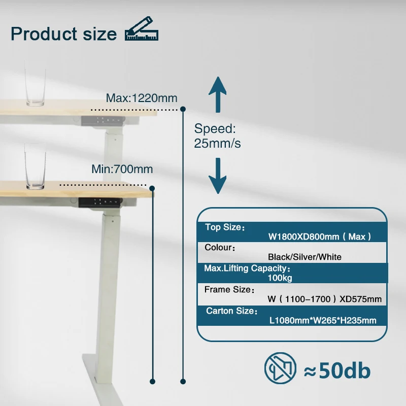Contuo New Design Standing Desk Computer Desk Modern Home Office Furniture