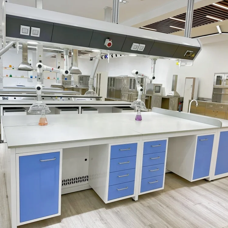 Durable Cold Rolled Steel School Equipment Laboratory Table Medical Lab Furniture