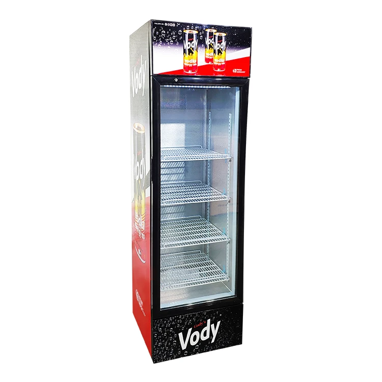 
Вертикальный холодильник для напитков для домашнего использования со стеклянной дверцей, 235 литра 