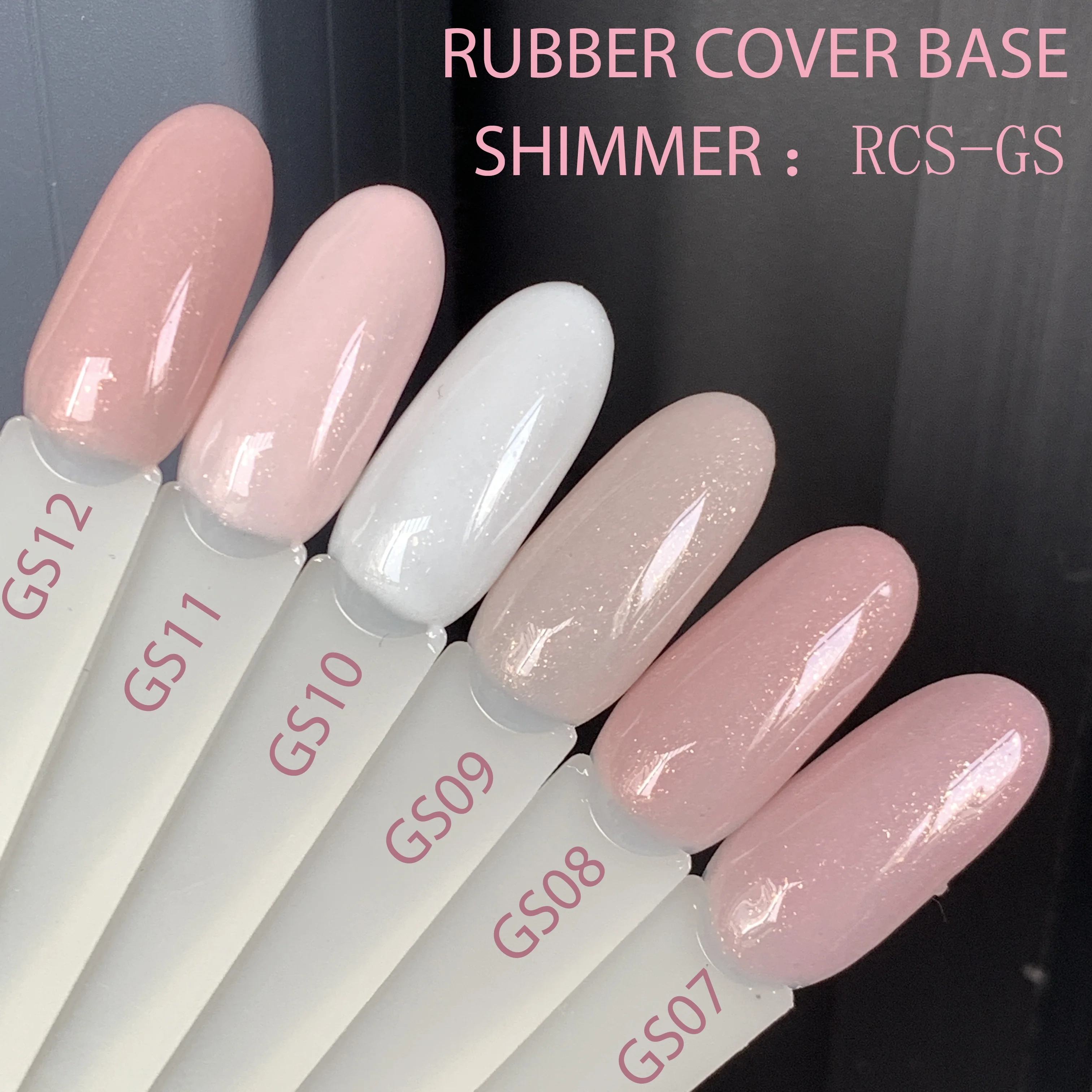 Shimmer Rubber Base Gold Sand nail polish professional nails salon product for French manicure nude pink color 2 in 1