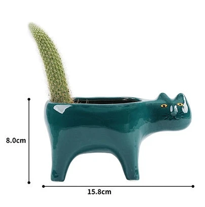Creative  Cat Tail  ceramic pots for plants Home and Garden Decoration for Flower Pots covers Succulent plant pot Indoor Plants