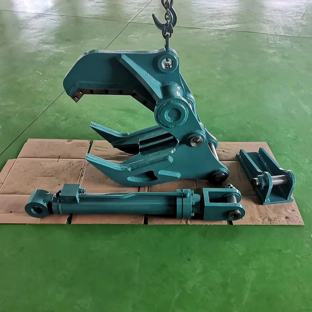 Save labor cost tree cutter excavator for wood futher treatment