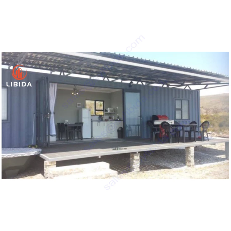 LIBIDA Prefab Lowes Modular Portable Flat Pack Australian Standard Homes Prebuilt Container House Garage Storage Foldable