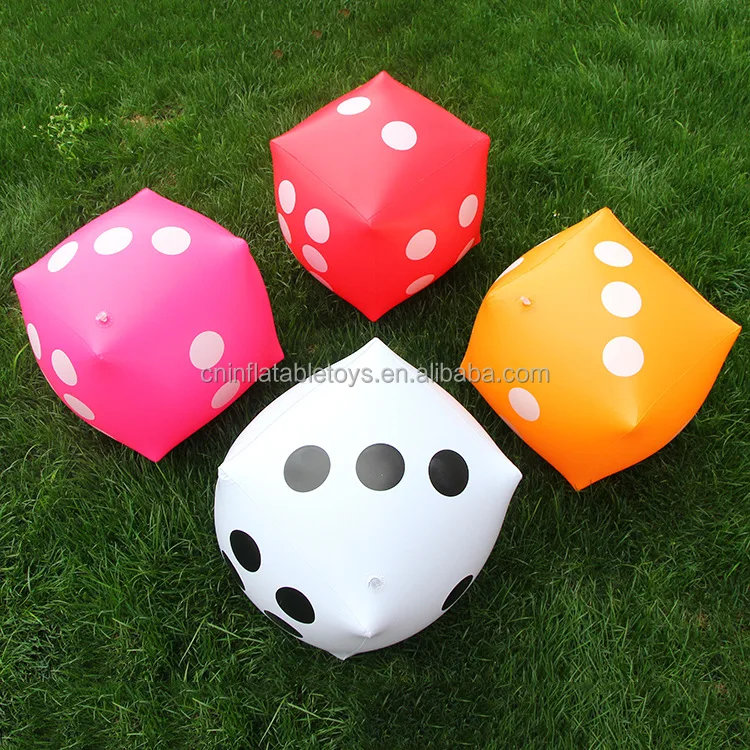 New Hot Sales customized PVC inflatable dice game Big dice Bar KTV point toys for Arcade advertising toys